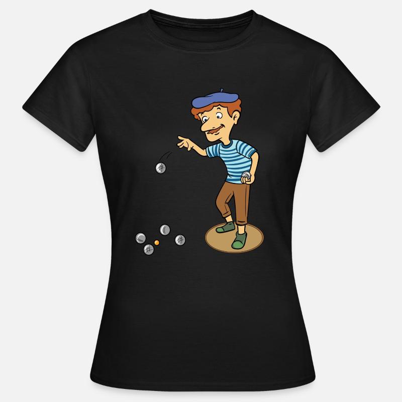 Un Français joue la conception de la pétanque pour une pétanque - Dame-T-shirt - sort