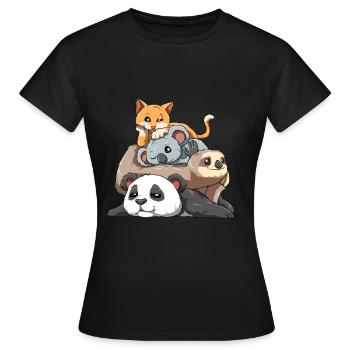 Lustige Faulenzer Faulheit - Frauen T-Shirt - Schwarz - Vorne - AI Model Female 172 dark (172cm)