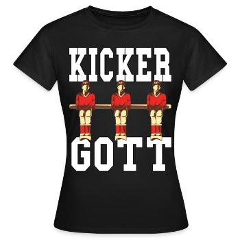 Baby-foot baby-foot baby-foot table de baby-foot Dieu - T-shirt Femme - noir - Devant - AI Model Female 172 dark (172cm)