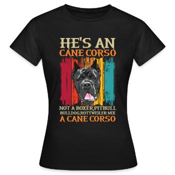 Cane Corso pour cane Corso propriétaire Cane - T-shirt Femme - noir - Devant - AI Model Female 172 dark (172cm)
