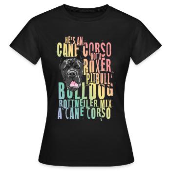 Cane Corso pour cane Corso propriétaire Cane - T-shirt Femme - noir - Devant - AI Model Female 172 dark (172cm)