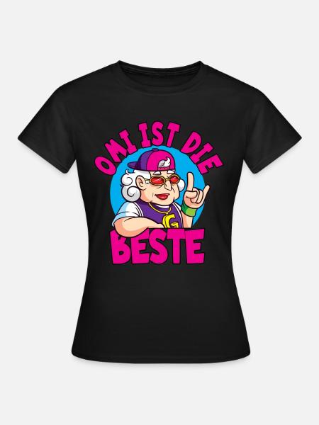 Omi ist die Beste für die beste Oma - Frauen T-Shirt - Schwarz
