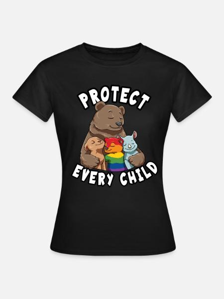Bären Mama Schützt ihre Kinder Fürsorge für - Frauen T-Shirt - Schwarz
