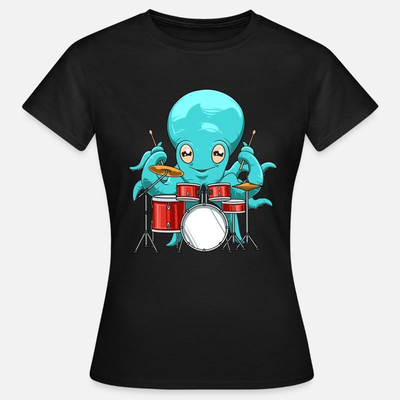 Squid Drummer - Women's T-Shirt - black
