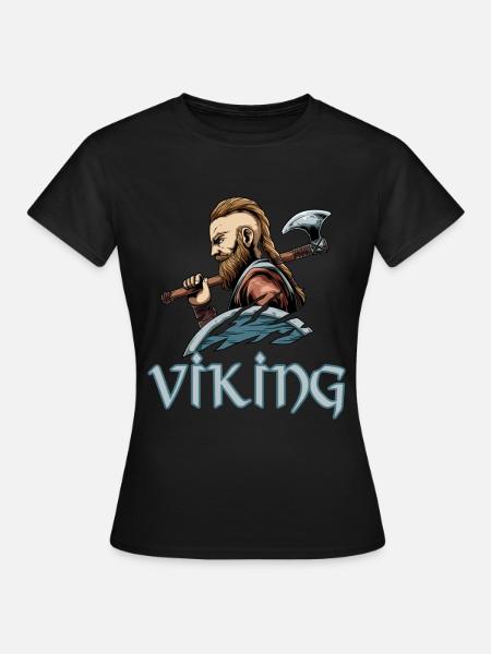 Wikinger Viking Valhalla Odin - Frauen T-Shirt - Schwarz