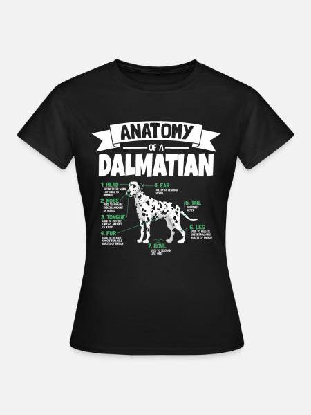 Anatomie von einem Dalmatiner - Frauen T-Shirt - Schwarz