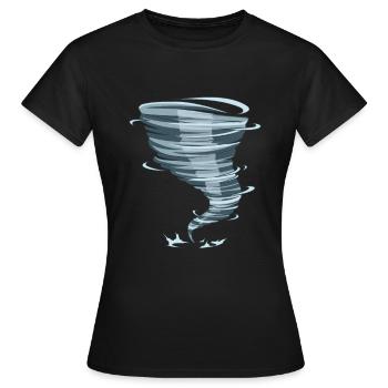 Cyclone de tempête pour un chasseur de tempête - T-shirt Femme - noir - Devant - AI Model Female 172 dark (172cm)