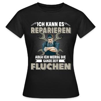 Reparatur für einen Mechaniker - Frauen T-Shirt - Schwarz - Vorne - AI Model Female 172 dark (172cm)