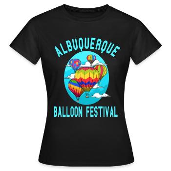 Albuquerque Ballon New Mexico Party Heißluftballon - Frauen T-Shirt - Schwarz - Vorne - AI Model Female 172 dark (172cm)
