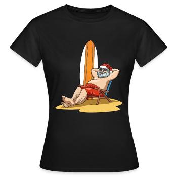 Nikolaus macht Urlaub für Männer und Frauen - Frauen T-Shirt - Schwarz - Vorne - AI Model Female 172 dark (172cm)