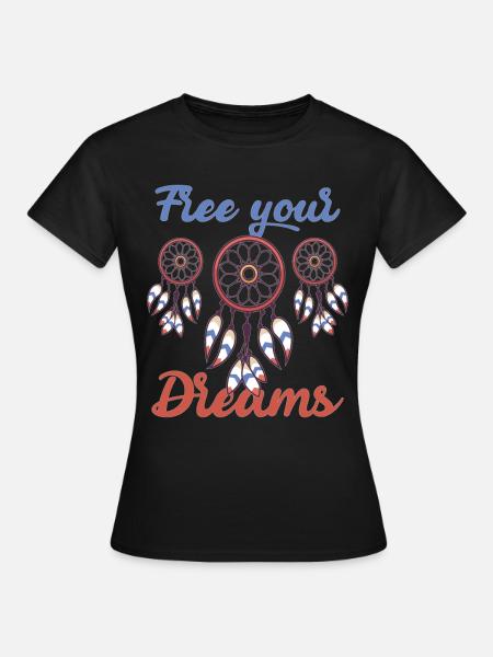Träumen Traumfänger Traum Dream - Frauen T-Shirt - Schwarz