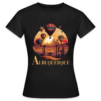 Albuquerque Ballon New Mexico Heißluftballon - Frauen T-Shirt - Schwarz - Vorne - AI Model Female 172 dark (172cm)
