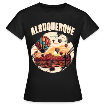 Albuquerque New Mexico Heißluftballon - Frauen T-Shirt - Schwarz - Vorne - AI Model Female 172 dark (172cm)