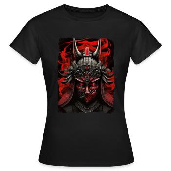 Samurai Japan Kultur - Frauen T-Shirt - Schwarz - Vorne - AI Model Female 172 dark (172cm)