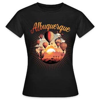 Albuquerque Ballon New Mexico Heißluftballon - Frauen T-Shirt - Schwarz - Vorne - AI Model Female 172 dark (172cm)