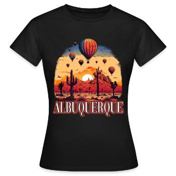 Albuquerque Ballon New Mexico Heißluftballon - Frauen T-Shirt - Schwarz - Vorne - AI Model Female 172 dark (172cm)