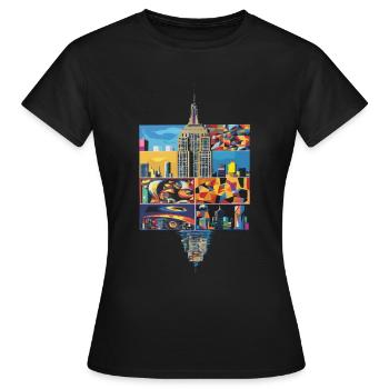 Hochhäuser Und Wolkenkratzer In Amerika - Frauen T-Shirt - Schwarz - Vorne - AI Model Female 172 dark (172cm)