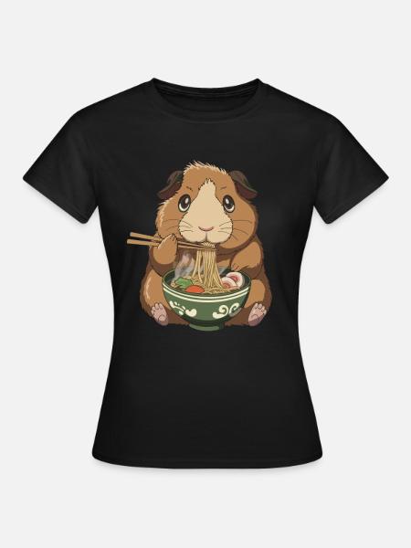 Guinea Pig Ramen Delight - Perfect for - Women's T-Shirt - black