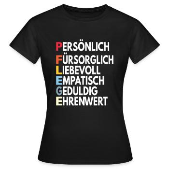 Pflege Definition Altenpflege Pfleger - Frauen T-Shirt - Schwarz - Vorne - AI Model Female 172 dark (172cm)