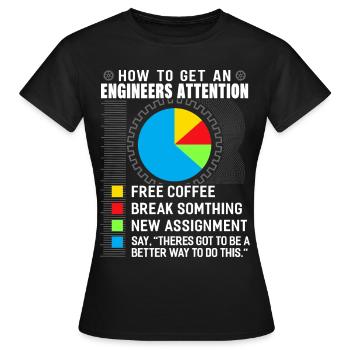 Ingénieur génie mécanique cadeau génie électrique - T-shirt Femme - noir - Devant - AI Model Female 172 dark (172cm)