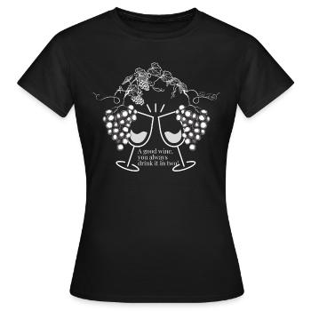 vin in2 - Frauen T-Shirt - Schwarz - Vorne - AI Model Female 172 dark (172cm)