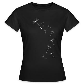 Graines de pissenlit de pissenlit - T-shirt Femme - noir - Devant - AI Model Female 172 dark (172cm)
