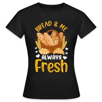 Bread Baking Bread Maker - Women's T-Shirt - black - Front - AI Model Female 172 dark (172cm)