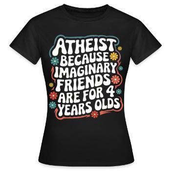 Atheismus Atheist Anti-Religion Agnostiker - Frauen T-Shirt - Schwarz - Vorne - AI Model Female 172 dark (172cm)