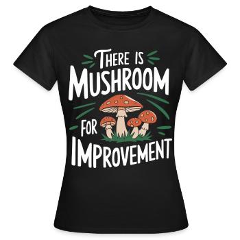 Champignons Champignons Champignon Champignon - T-shirt Femme - noir - Devant - AI Model Female 172 dark (172cm)