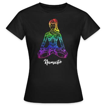 Namaste - Women's T-Shirt - black - Front - AI Model Female 172 dark (172cm)