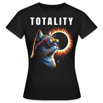 Totale Sonnenfinsternis Kat - Frauen T-Shirt - Schwarz - Vorne - AI Model Female 172 dark (172cm)