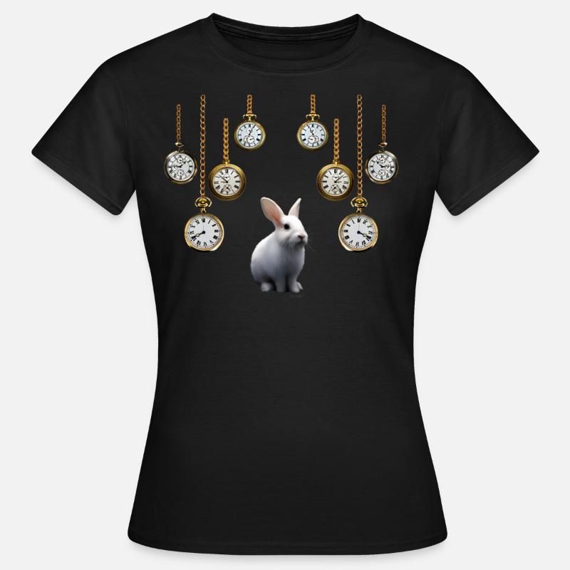 Rabbit Clocks - Women's T-Shirt - black