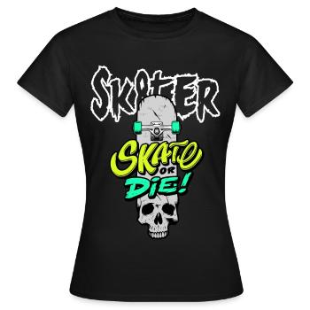 Skater kids - Women's T-Shirt - black - Front - AI Model Female 172 dark (172cm)