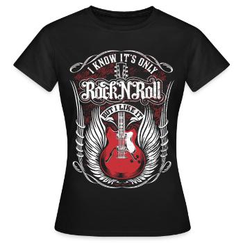 Inspirierende Geburtstags-Rockgitarre - Frauen T-Shirt - Schwarz - Vorne - AI Model Female 172 dark (172cm)