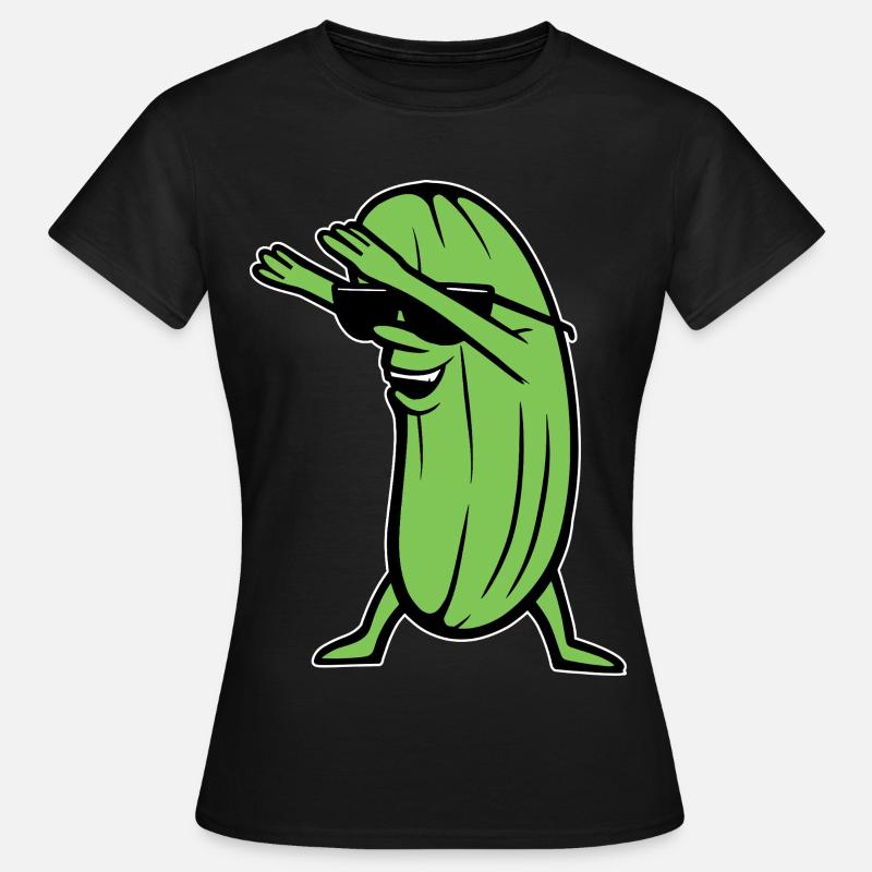 Dabbing Cucumber Dabbing Dab Dance Hip-Hop Dance Pose - Women's T-Shirt - black