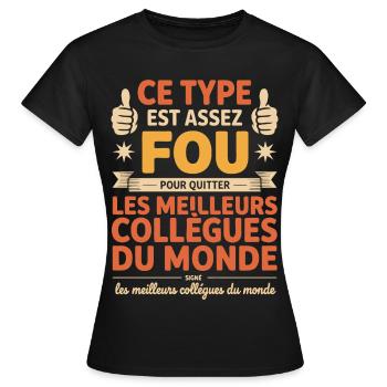 Departure Co-worker New Job Retirement - Women's T-Shirt - black - Front - AI Model Female 172 dark (172cm)