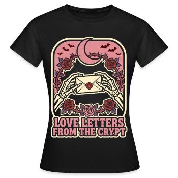 Love Letters From The Crypt - Frauen T-Shirt - Schwarz - Vorne - AI Model Female 172 dark (172cm)