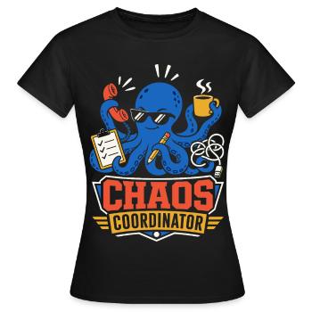 Chaos Coordinator Octopus - Women's T-Shirt - black - Front - AI Model Female 172 dark (172cm)