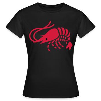 Crevette - T-shirt Femme - noir - Devant - AI Model Female 172 dark (172cm)