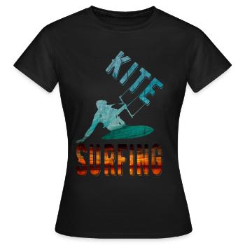 Kite surfers kitesurfing kite surfing kitesurfers - Women's T-Shirt - black - Front - AI Model Female 172 dark (172cm)