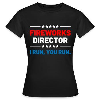 Directeur des feux d'artifice - T-shirt Femme - noir - Devant - AI Model Female 172 dark (172cm)