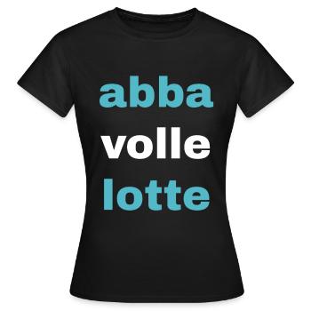 but full lotte - Women's T-Shirt - black - Front - AI Model Female 172 dark (172cm)
