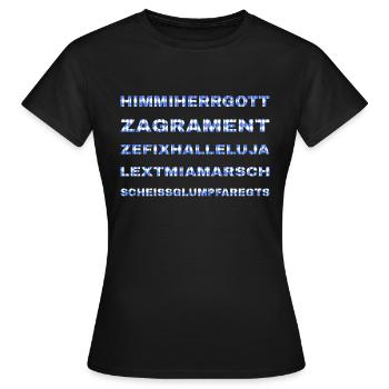 JURONS BAVAROIS - T-shirt Femme - noir - Devant - AI Model Female 172 dark (172cm)