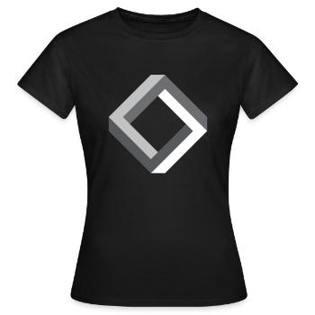 Optical illusion - Women's T-Shirt - black - Front - AI Model Female 172 dark (172cm)