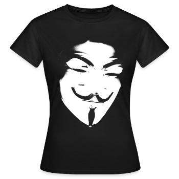 ANONYME - T-shirt Femme - noir - Devant - AI Model Female 172 dark (172cm)