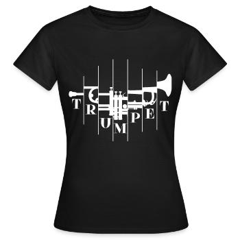 Trompette, trompette, trompette - T-shirt Femme - noir - Devant - AI Model Female 172 dark (172cm)