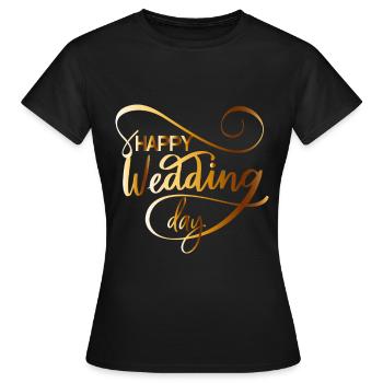 Cadeaux de mariage | Dire de mariage JGA | Chemise - T-shirt Femme - noir - Devant - AI Model Female 172 dark (172cm)