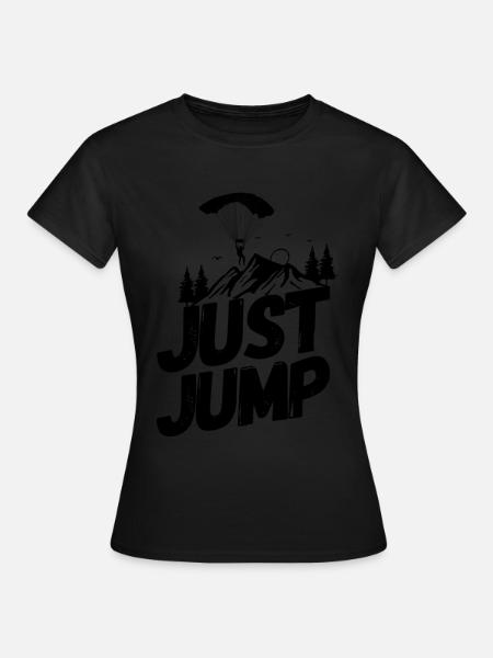 Fallschirm Skydiving Springen - Frauen T-Shirt - Schwarz