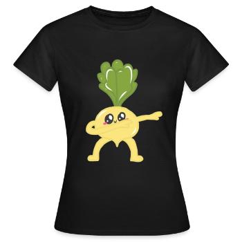 Tanzen Steppen Abrocken Beaten Dancen Zuckerrübe - Frauen T-Shirt - Schwarz - Vorne - AI Model Female 172 dark (172cm)