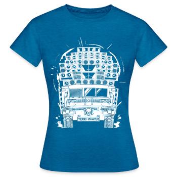 Tekno Pirates - Women's T-Shirt - antique blue sapphire heather - Front - AI Model Female 172 dark (172cm)
